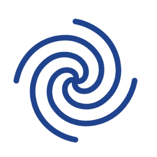 icon representing a hurricane. shows a swirl of lines